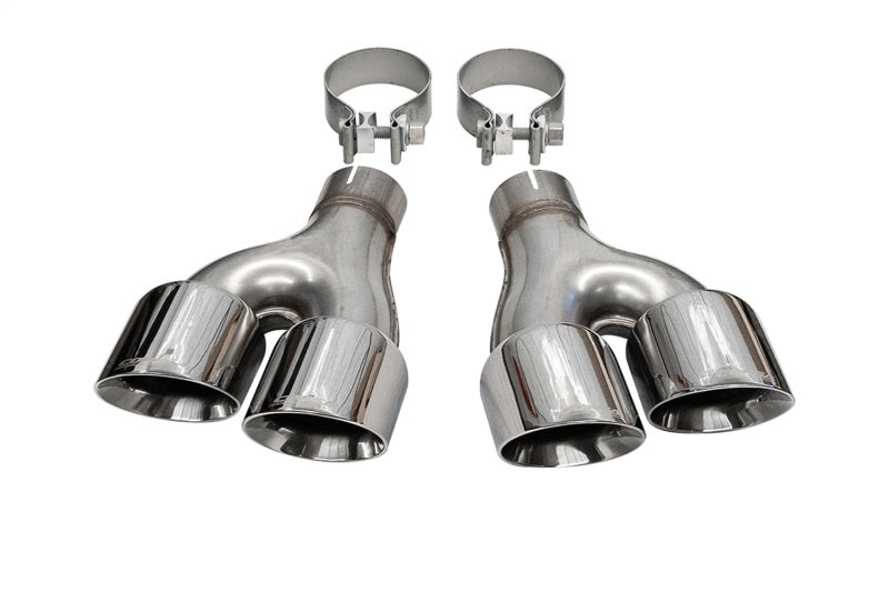 Corsa 2011-2021 Jeep Grand Cherokee Twin 2.5in Inlet / 4in Outlet Polished Pro-Series Tip Kit Corsa 2011-2021 Jeep Grand Cherokee Twin 2.5in Inlet / 4in Outlet Polished Pro-Series Tip Kit