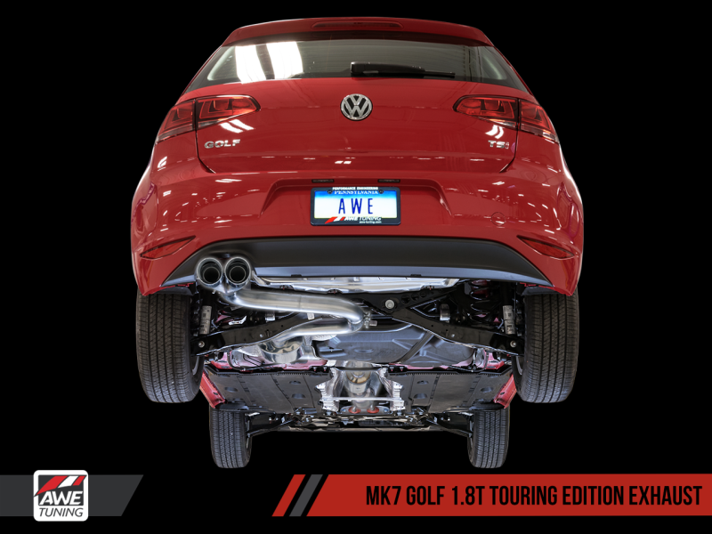 AWE Tuning VW MK7 Golf 1.8T Touring Edition Exhaust w/Chrome Silver Tips (90mm) AWE Tuning VW MK7 Golf 1.8T Touring Edition Exhaust w/Chrome Silver Tips (90mm)