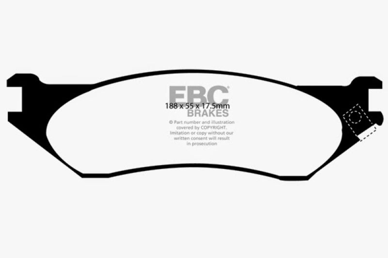 EBC 00-01 Dodge Ram 1500 (4WD) Pick-up 3.9 Extra Duty Front Brake Pads EBC 00-01 Dodge Ram 1500 (4WD) Pick-up 3.9 Extra Duty Front Brake Pads