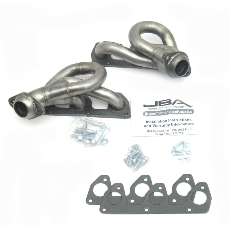 JBA 02-08 Ford Ranger 3.0L V6 w/o EGR 1-1/2in Primary Raw 409SS Cat4Ward Header JBA 02-08 Ford Ranger 3.0L V6 w/o EGR 1-1/2in Primary Raw 409SS Cat4Ward Header