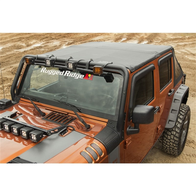 Rugged Ridge Bowless Soft Top Black Diamond 4-Door 07-18 Jeep Wrangler JK Rugged Ridge Bowless Soft Top Black Diamond 4-Door 07-18 Jeep Wrangler JK
