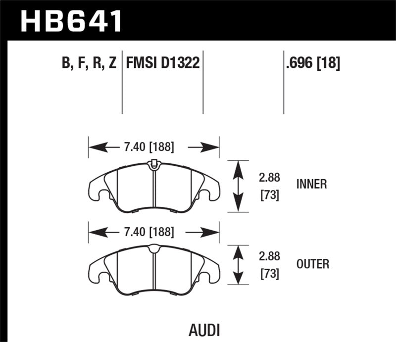 Hawk 10-14 Audi A5 HP+ Street Front Brake Pads Hawk 10-14 Audi A5 HP+ Street Front Brake Pads