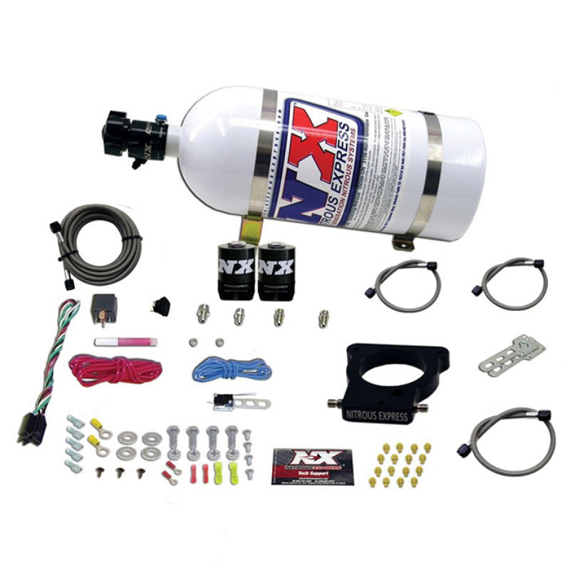 Nitrous Express GM LS 78mm 3-Bolt Nitrous Plate Kit (50-350HP) w/10lb Bottle Nitrous Express GM LS 78mm 3-Bolt Nitrous Plate Kit (50-350HP) w/10lb Bottle