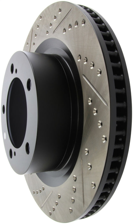 StopTech 07-09 Toyota Tundra / 08-09 Toyota Sequoia Front Right Slotted & Drilled Rotor StopTech 07-09 Toyota Tundra / 08-09 Toyota Sequoia Front Right Slotted & Drilled Rotor