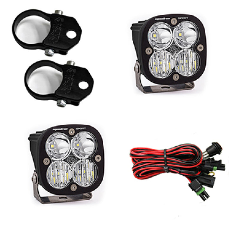 Baja Designs Squadron Sport Polaris A-Pillar LED Light Pods w/ 1.75in Harness/Mounts Kit Baja Designs Squadron Sport Polaris A-Pillar LED Light Pods w/ 1.75in Harness/Mounts Kit