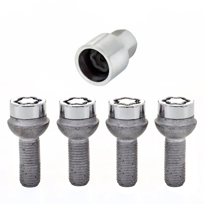 McGard Wheel Lock Bolt Set - 4pk. (Radius Seat) M12X1.5 / 17mm Hex / 27.9mm Shank Length - Chrome McGard Wheel Lock Bolt Set - 4pk. (Radius Seat) M12X1.5 / 17mm Hex / 27.9mm Shank Length - Chrome