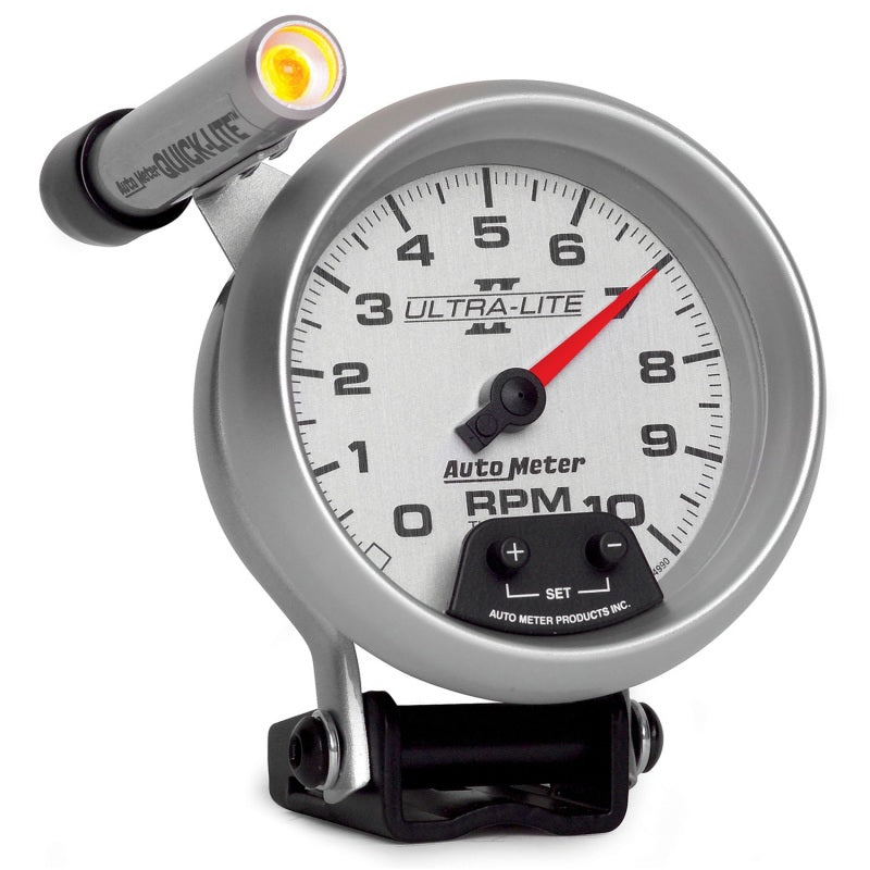 Autometer Ultra-Lite II 3-3/4in 10000 RPM Pedestal Mount Mini-Monster Tachometer Autometer Ultra-Lite II 3-3/4in 10000 RPM Pedestal Mount Mini-Monster Tachometer