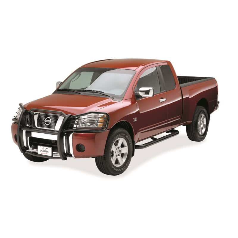 Westin 2004-2015 Nissan Titan Ext/King Cab Signature 3 Nerf Step Bars - Black Westin 2004-2015 Nissan Titan Ext/King Cab Signature 3 Nerf Step Bars - Black