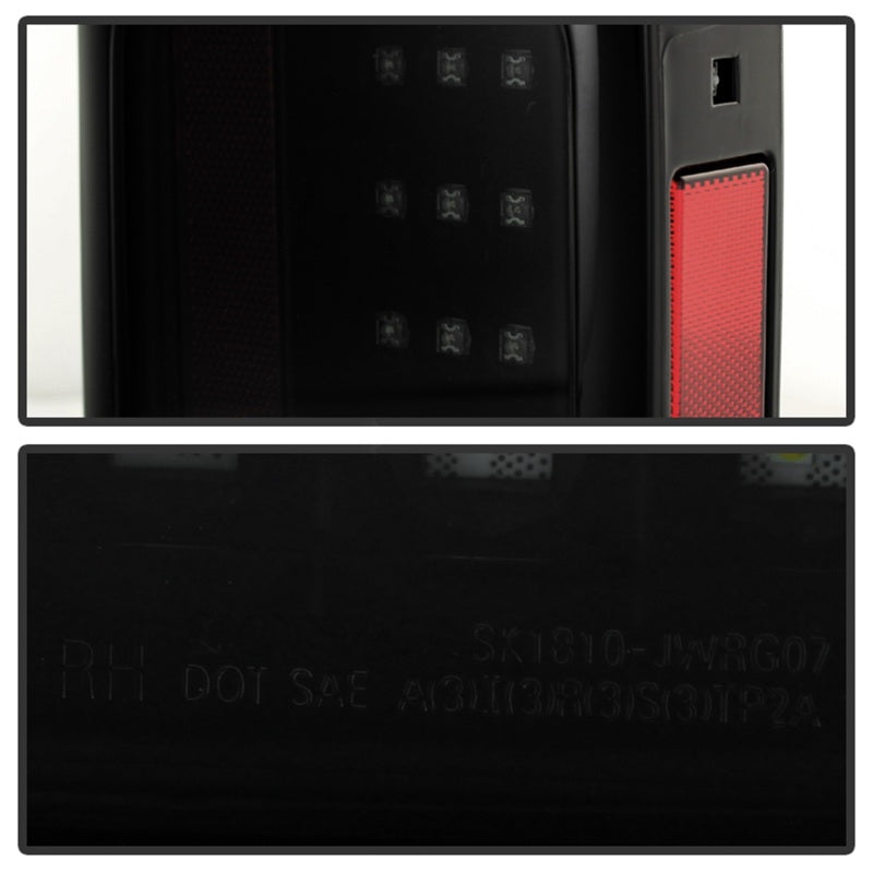 Spyder Jeep Wrangler 07-15 LED Tail Lights Black Smoke ALT-YD-JWA07-LED-BSM Spyder Jeep Wrangler 07-15 LED Tail Lights Black Smoke ALT-YD-JWA07-LED-BSM