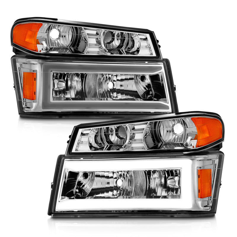 ANZO 04-12 GM Colorado/Canyon/I-Series Crystal Headlights - w/ Light Bar Chrome Housing 4pcs ANZO 04-12 GM Colorado/Canyon/I-Series Crystal Headlights - w/ Light Bar Chrome Housing 4pcs