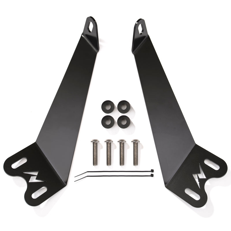 ANZO 2007-2015 Jeep Wrangler 12in inch LED Bar Hood Mounting Brackets ANZO 2007-2015 Jeep Wrangler 12in inch LED Bar Hood Mounting Brackets