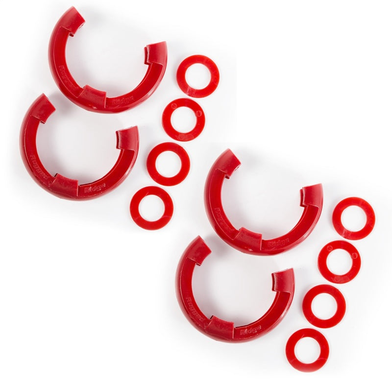 Rugged Ridge 3/4in Red D-Ring Isolator Kit Rugged Ridge 3/4in Red D-Ring Isolator Kit