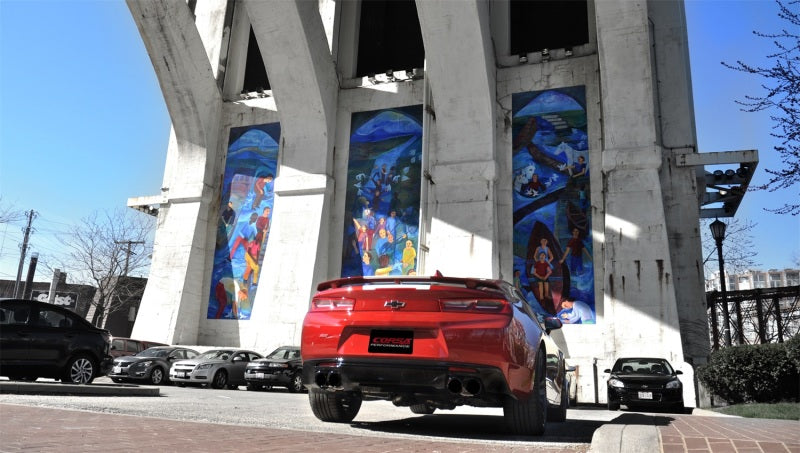 Corsa 2016-24 Chevy Camaro SS 6.2L Xtreme+ 2.75in Cat-Back Dual Rear Exit w/ Twin 4in Black PVD Tips Corsa 2016-24 Chevy Camaro SS 6.2L Xtreme+ 2.75in Cat-Back Dual Rear Exit w/ Twin 4in Black PVD Tips