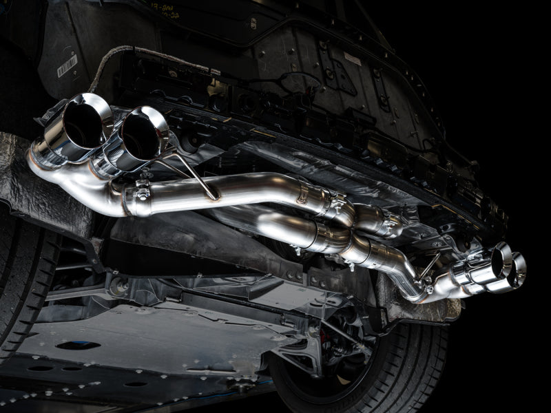 AWE Tuning 2020 Chevrolet Corvette (C8) Track Edition Exhaust - Quad Chrome Silver Tips AWE Tuning 2020 Chevrolet Corvette (C8) Track Edition Exhaust - Quad Chrome Silver Tips