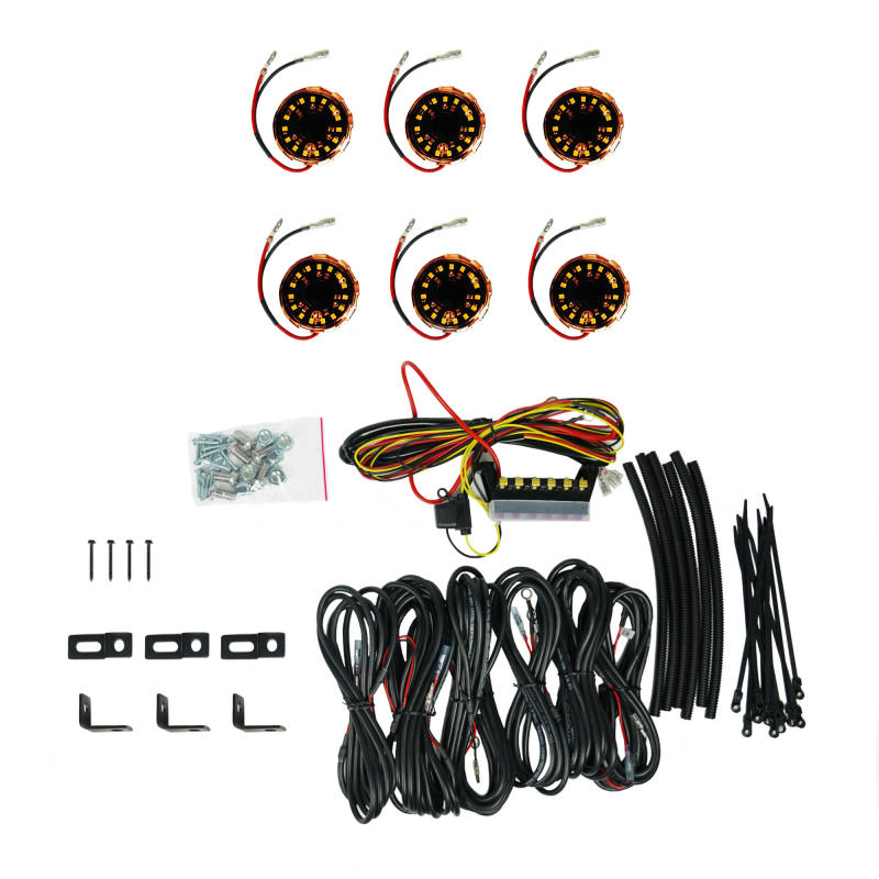 KC HiLiTES Cyclone V2 LED - Rock Light - 6-Light System - Amber - 5W Flood Beam KC HiLiTES Cyclone V2 LED - Rock Light - 6-Light System - Amber - 5W Flood Beam