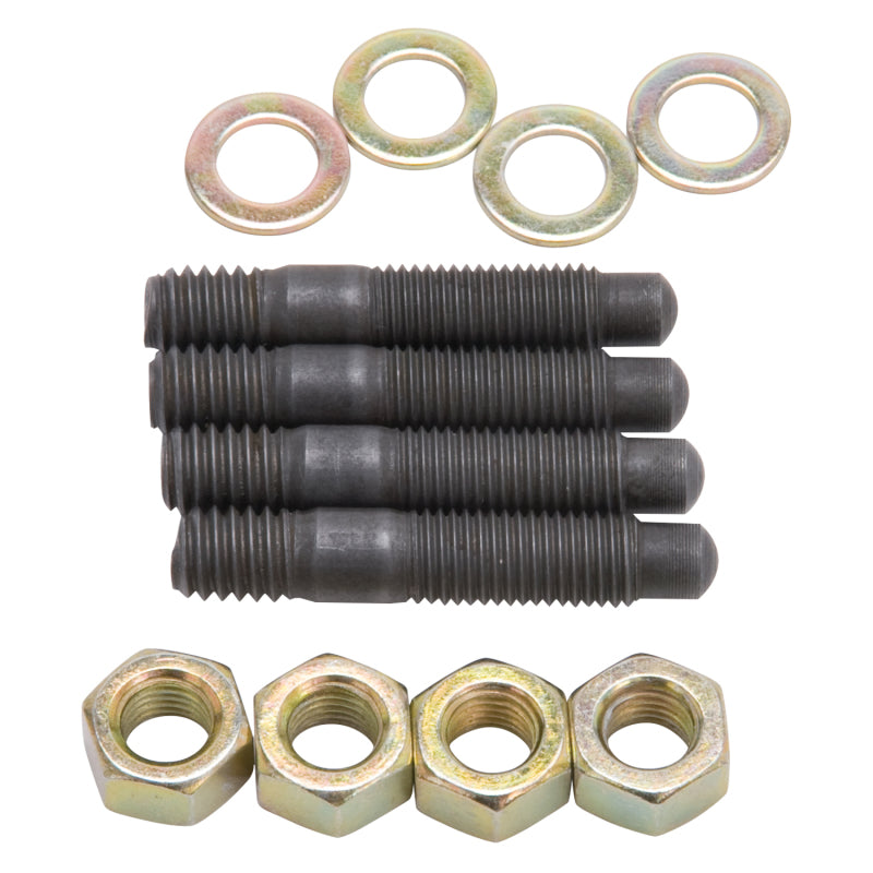 Edelbrock Carburetor Mounting Studs Bullet Nosed Black Oxide Gold Iridite Washers/Nuts Set of 4 Edelbrock Carburetor Mounting Studs Bullet Nosed Black Oxide Gold Iridite Washers/Nuts Set of 4