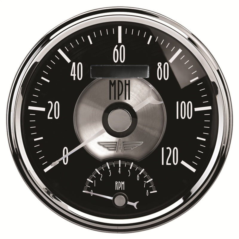 Autometer Prestige Series Black Diamond 5in Gauge Tachometer/Speedometer Combo (120mph 8k RPM) Autometer Prestige Series Black Diamond 5in Gauge Tachometer/Speedometer Combo (120mph 8k RPM)