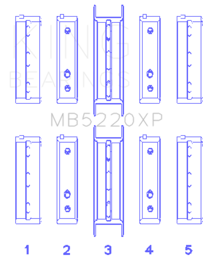 King Subaru WRX/STi EJ20 EJ22 EJ25 Flange #3 Position (Size .025) Performance Main Bearing Set King Subaru WRX/STi EJ20 EJ22 EJ25 Flange #3 Position (Size .025) Performance Main Bearing Set