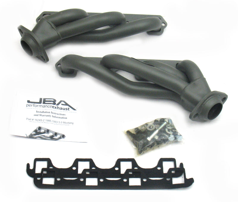 JBA 86-93 Ford Mustang 5.0L SBF 1-5/8in Primary Ti Ctd Cat4Ward Header JBA 86-93 Ford Mustang 5.0L SBF 1-5/8in Primary Ti Ctd Cat4Ward Header