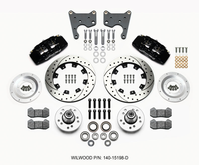 Wilwood Dynapro 6 Front Hub Kit 12.19in Drilled 65-72 CDP C Body -Drum Wilwood Dynapro 6 Front Hub Kit 12.19in Drilled 65-72 CDP C Body -Drum