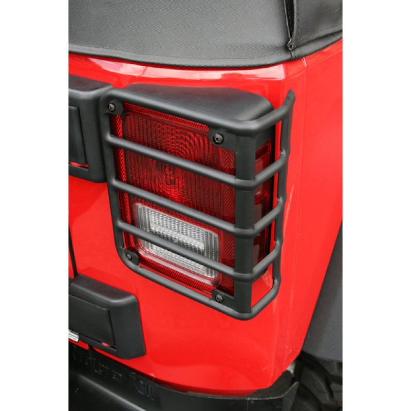 Rugged Ridge 07-18 Jeep Wrangler Black Tail Light Euro Guards Rugged Ridge 07-18 Jeep Wrangler Black Tail Light Euro Guards