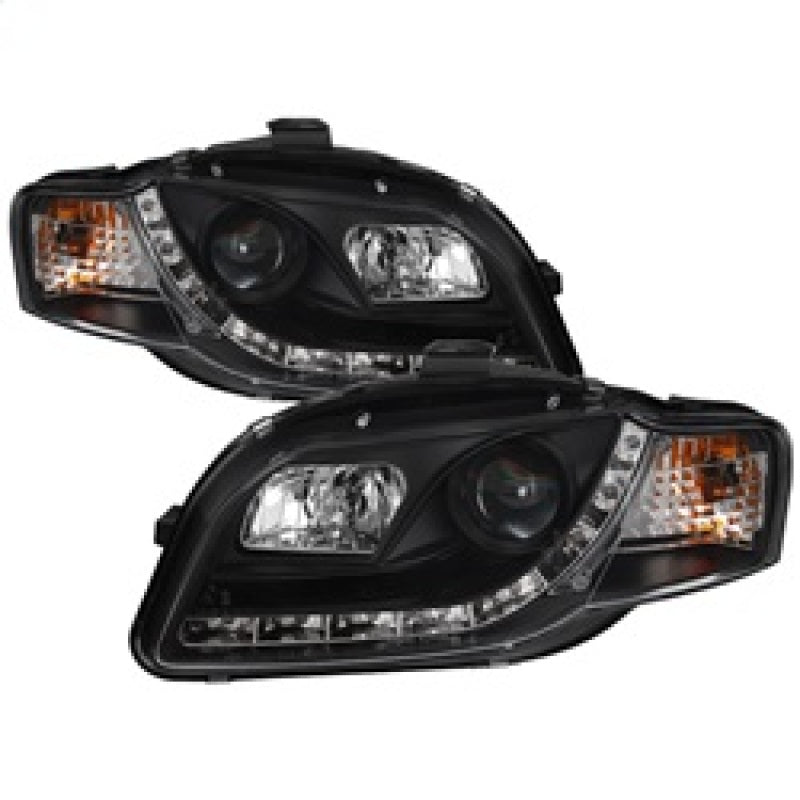 Spyder Audi A4 06-08 Projector Headlights Halogen Model Only - DRL Black PRO-YD-AA405-DRL-BK Spyder Audi A4 06-08 Projector Headlights Halogen Model Only - DRL Black PRO-YD-AA405-DRL-BK