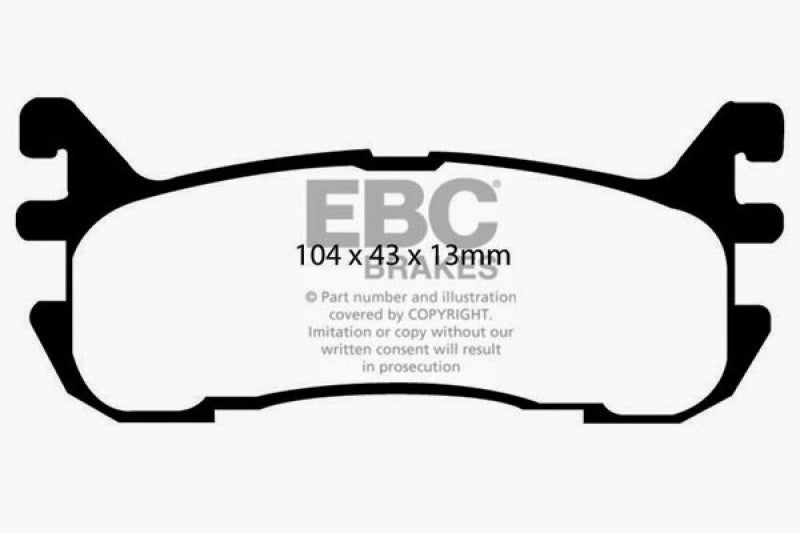 EBC 97-02 Ford Escort 2.0 Redstuff Rear Brake Pads EBC 97-02 Ford Escort 2.0 Redstuff Rear Brake Pads
