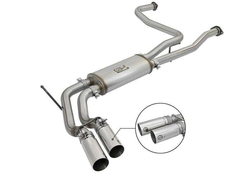 aFe Rebel Series 3in SS Cat-Back Exhaust System w/ Polished Tip 04-15 Nissan Titan V8 5.6L aFe Rebel Series 3in SS Cat-Back Exhaust System w/ Polished Tip 04-15 Nissan Titan V8 5.6L
