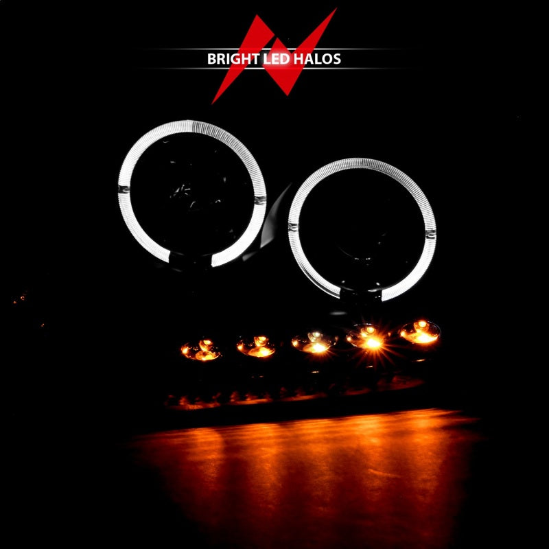 ANZO 2004-2008 Ford F-150 Projector Headlights w/ Halo and LED Black G2 ANZO 2004-2008 Ford F-150 Projector Headlights w/ Halo and LED Black G2