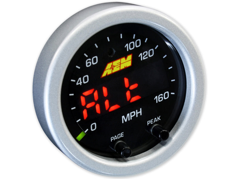 AEM X-Series 0-160 MPH Black Bezel w/ Black Face GPS Speedometer Gauge AEM X-Series 0-160 MPH Black Bezel w/ Black Face GPS Speedometer Gauge