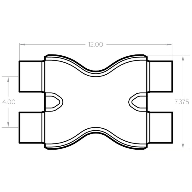 MagnaFlow Smooth Trans X 2.25/2.25 X 12 SS MagnaFlow Smooth Trans X 2.25/2.25 X 12 SS