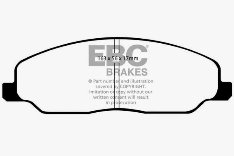 EBC 05-10 Ford Mustang 4.0 Greenstuff Front Brake Pads EBC 05-10 Ford Mustang 4.0 Greenstuff Front Brake Pads