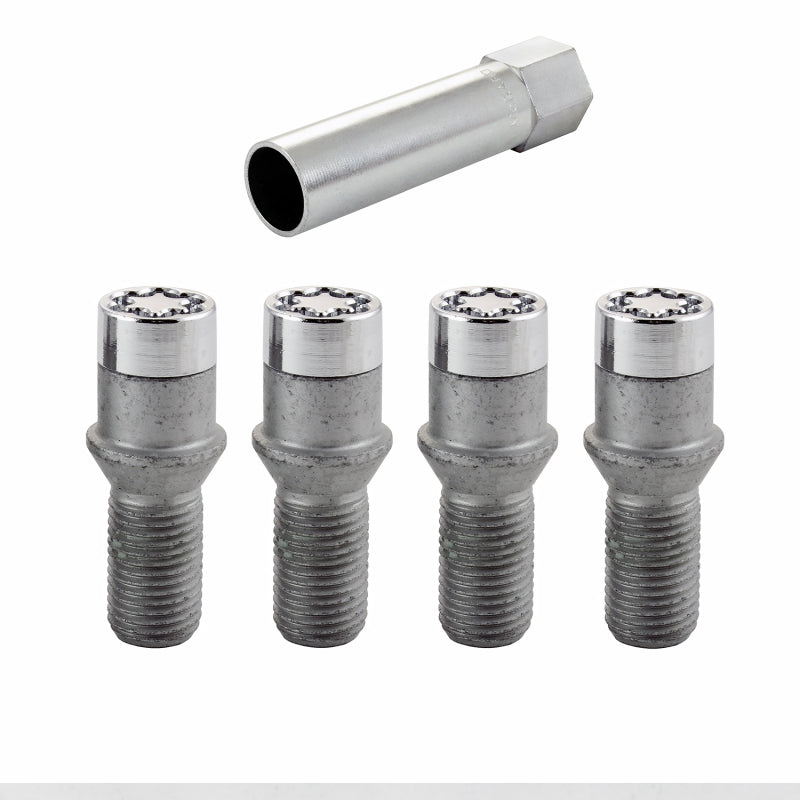 McGard Wheel Lock Bolt Set - 4pk. (Tuner / Cone Seat) M14X1.5 / 17mm Hex / 24.0mm Shank L. - Chrome McGard Wheel Lock Bolt Set - 4pk. (Tuner / Cone Seat) M14X1.5 / 17mm Hex / 24.0mm Shank L. - Chrome