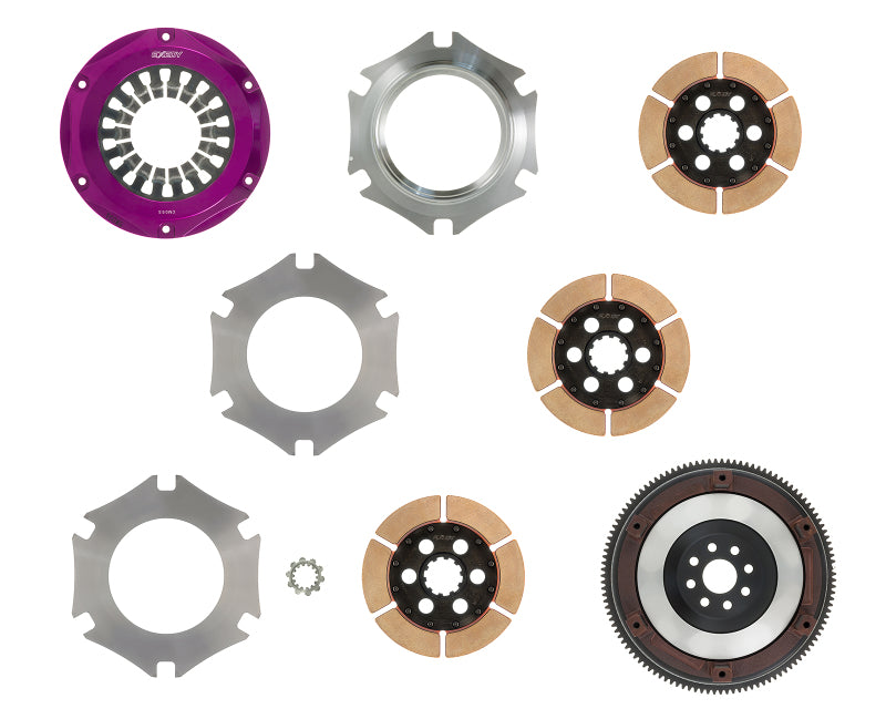 Exedy 1993-1998 Toyota Supra Twin Turbo L6 Hyper Triple Cerametallic Clutch Rigid Disc Pull Type Exedy 1993-1998 Toyota Supra Twin Turbo L6 Hyper Triple Cerametallic Clutch Rigid Disc Pull Type
