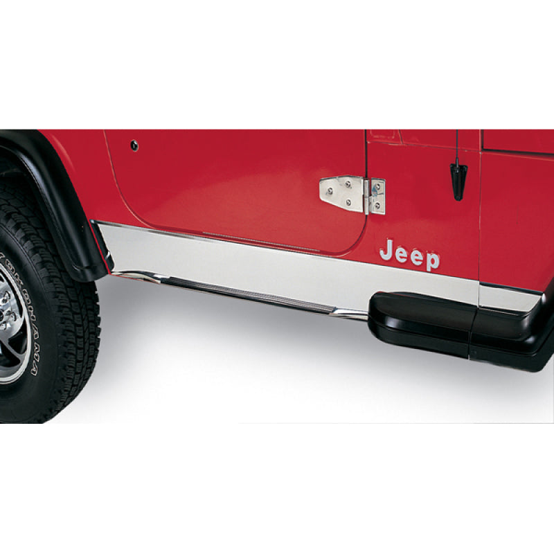 Rugged Ridge 87-95 Jeep Wrangler YJ Stainless Steel Rocker Panel Cover Rugged Ridge 87-95 Jeep Wrangler YJ Stainless Steel Rocker Panel Cover