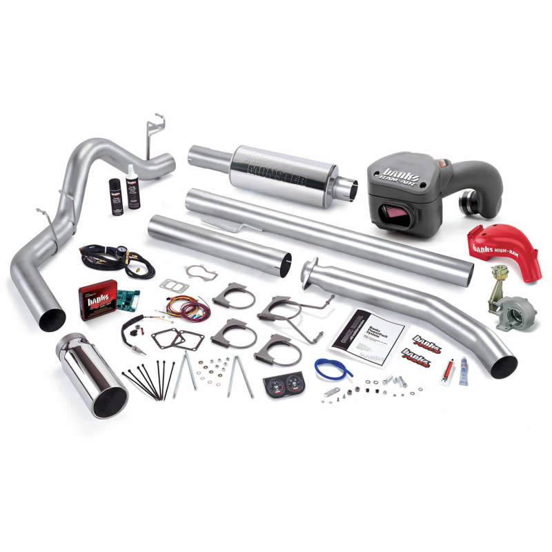 Banks Power 02 Dodge 5.9L 245Hp Std Cab PowerPack System - SS Single Exhaust w/ Chrome Tip Banks Power 02 Dodge 5.9L 245Hp Std Cab PowerPack System - SS Single Exhaust w/ Chrome Tip