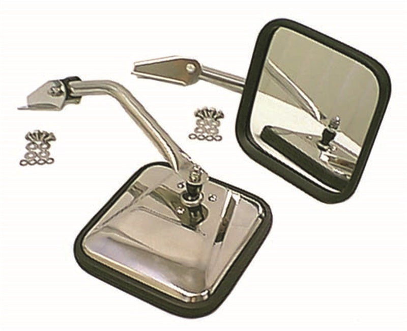 Rugged Ridge 55-86 Jeep CJ Chrome CJ-Style Side Mirror Kit Rugged Ridge 55-86 Jeep CJ Chrome CJ-Style Side Mirror Kit