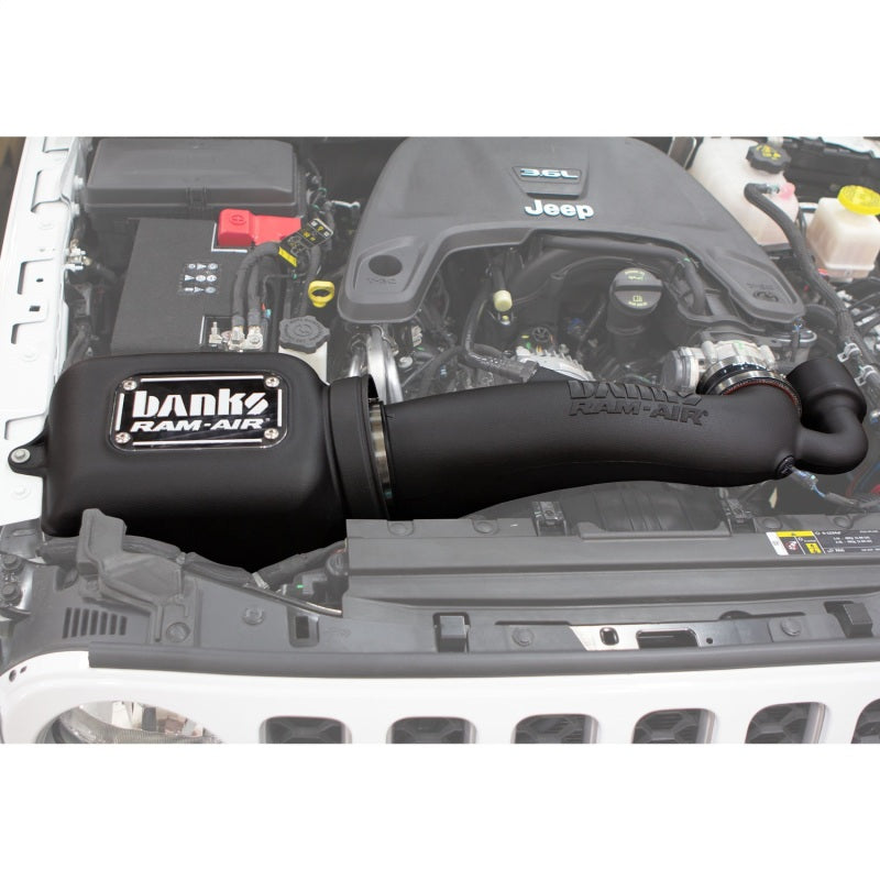 Banks Power 18-20 Jeep 3.6L Wrangler (JL) Ram-Air Intake System - Dry Filter Banks Power 18-20 Jeep 3.6L Wrangler (JL) Ram-Air Intake System - Dry Filter