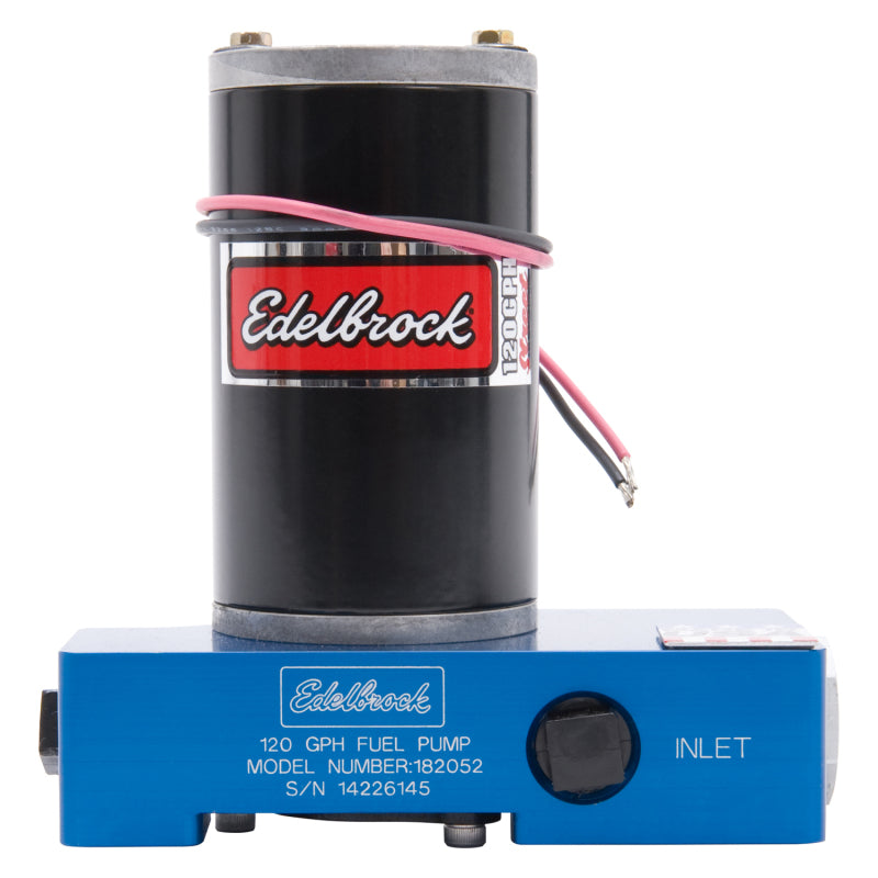 Edelbrock Fuel Pump Electric Quiet-Flo Carbureted 120GPH 3/8In In 3/8In Out 120 GPH Blue Edelbrock Fuel Pump Electric Quiet-Flo Carbureted 120GPH 3/8In In 3/8In Out 120 GPH Blue