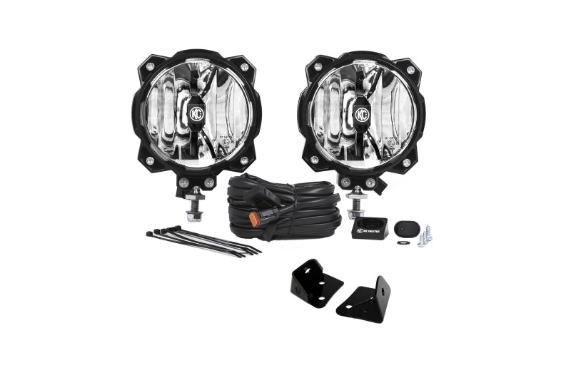 KC HiLiTES 07-18 Jeep JK 6in Pro6 Gravity LED Pillar Mount 2-Light Sys (SAE/ECE - 20W Driving Beam) KC HiLiTES 07-18 Jeep JK 6in Pro6 Gravity LED Pillar Mount 2-Light Sys (SAE/ECE - 20W Driving Beam)