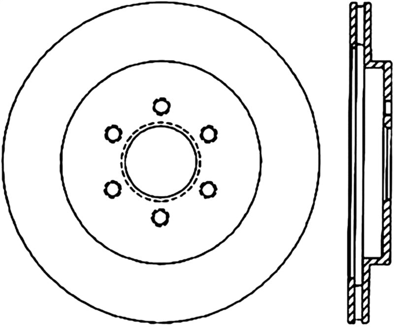 StopTech 92-02 Dodge Viper Drilled Rear Left Cryo Rotor StopTech 92-02 Dodge Viper Drilled Rear Left Cryo Rotor