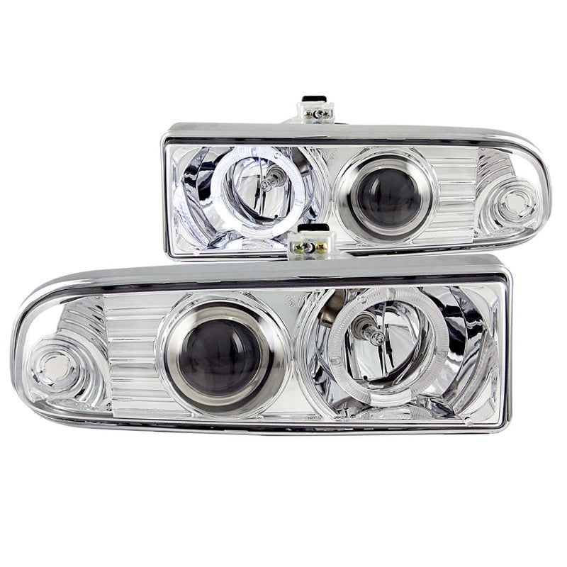 ANZO 1998-2005 Chevrolet S-10 Projector Headlights w/ Halo Chrome ANZO 1998-2005 Chevrolet S-10 Projector Headlights w/ Halo Chrome