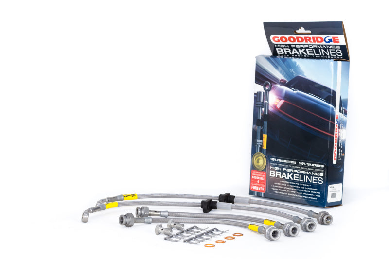 Goodridge 96-00 Honda Civic CX/DX/HX w/ Small Front Rotors SS Brake Lines Goodridge 96-00 Honda Civic CX/DX/HX w/ Small Front Rotors SS Brake Lines