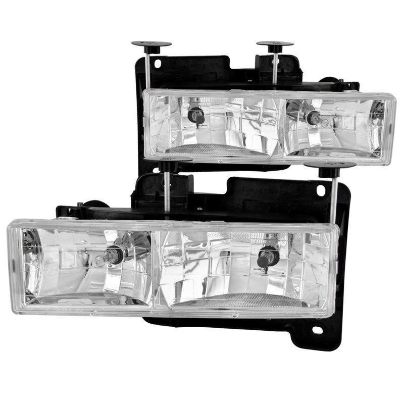 ANZO 1988-1998 Chevrolet C1500 Crystal Headlights Chrome ANZO 1988-1998 Chevrolet C1500 Crystal Headlights Chrome