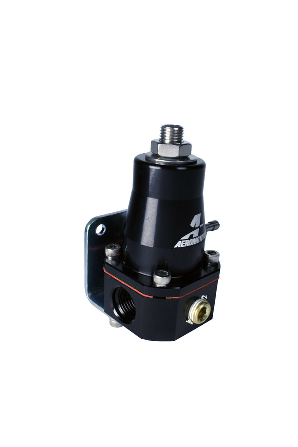 Aeromotive Adjustable Regulator Billet EFI Bypass - (2) -6 Inlets/(1) -6 Return - Black Aeromotive Adjustable Regulator Billet EFI Bypass - (2) -6 Inlets/(1) -6 Return - Black