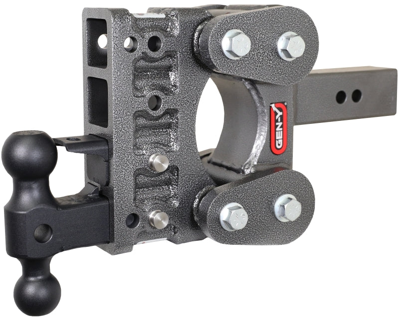 Gen-Y The Boss Torsion-Flex 2.5in Shank 5in Drop 16K Hitch w/GH-051 Dual-Ball/GH-032 Pintle Lock Gen-Y The Boss Torsion-Flex 2.5in Shank 5in Drop 16K Hitch w/GH-051 Dual-Ball/GH-032 Pintle Lock
