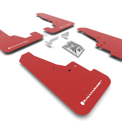 Rally Armor 16-24 Dodge Durango GT/Hellcat/RT/SRT 392/SXT Red UR Mud Flap White Logo