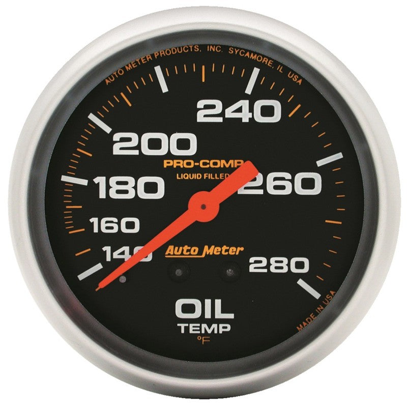 Autometer Liquid Filled Mechanical 66.7mm 140-280 deg F Oil Termperature Gauge Includes 6 ft Tubing Autometer Liquid Filled Mechanical 66.7mm 140-280 deg F Oil Termperature Gauge Includes 6 ft Tubing