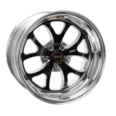 Weld S76 17x9 / 5x4.75 BP / 6.8in. BS Black Wheel (Medium Pad) - Non-Beadlock