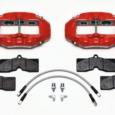 Wilwood D8-6 Front Caliper Kit Red Corvette C2 / C3 65-82